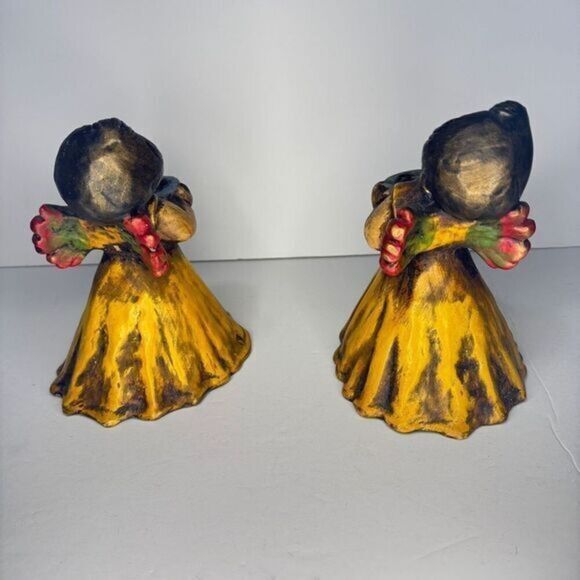 Vintage Italian Angel Figurines by Thun Bozen Hand-Painted Candle Holders MCM - Picture 10 of 12
